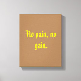 Impressão Em Tela Citações de motivação de academia e marrom claro