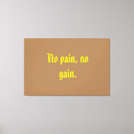 Impressão Em Tela Citações de Motivação GYM E Castanho Claro