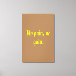 Impressão Em Tela Citações de Motivação GYM E Castanho Claro