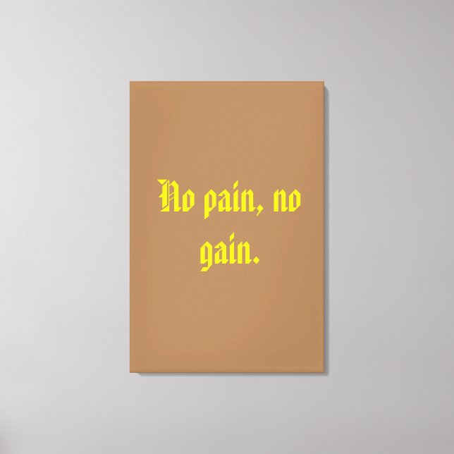 Impressão Em Tela Citações de Motivação GYM E Castanho Claro (Frente)