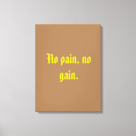 Impressão Em Tela Citações de Motivação GYM E Castanho Claro