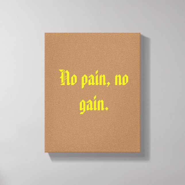 Impressão Em Tela Citações de Motivação GYM E Castanho Claro (Frente)