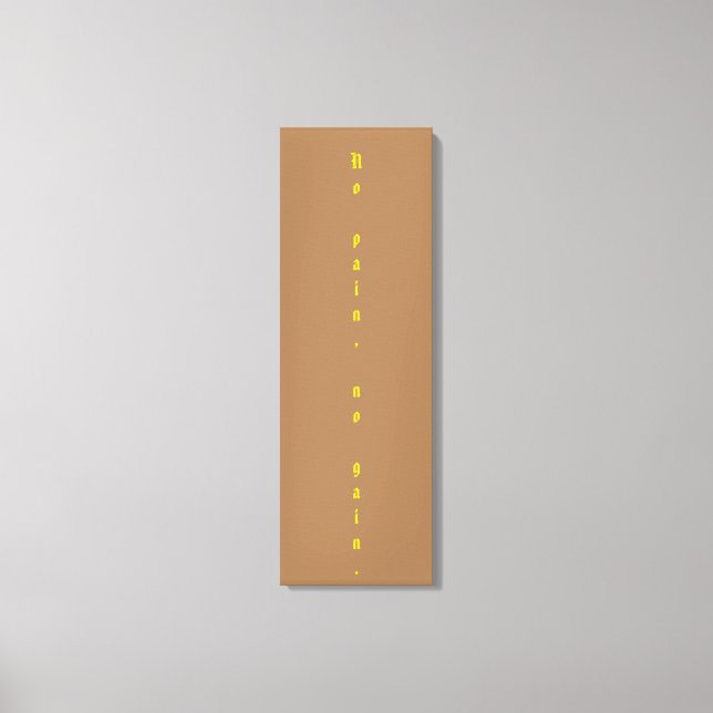 Impressão Em Tela Citações de Motivação GYM E Castanho Claro (Frente)