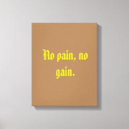 Impressão Em Tela Citações de Motivação GYM E Castanho Claro