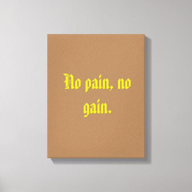 Impressão Em Tela Citações de Motivação GYM E Castanho Claro (Frente)