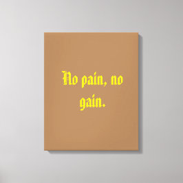 Impressão Em Tela Citações de Motivação GYM E Castanho Claro