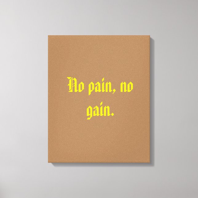 Impressão Em Tela Citações de Motivação GYM E Castanho Claro (Frente)