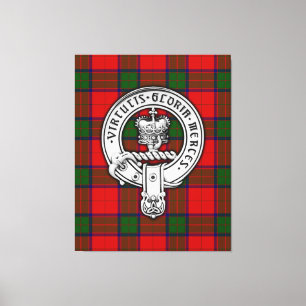 Impressão Em Tela Clan Donnachaidh (Robertson) Crest & Tartan
