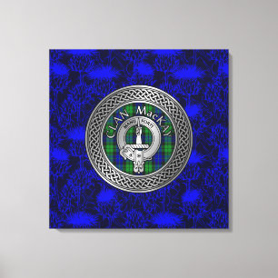Impressão Em Tela Clan MacKay Crest & Tartan Knot sobre o assunto