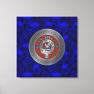 Impressão Em Tela Clan Sinclair Crest & Tartan Knot sobre o assunto