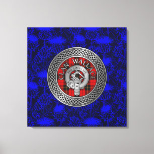 Impressão Em Tela Clan Wallace Crest & Tartan Knot sobre o assunto