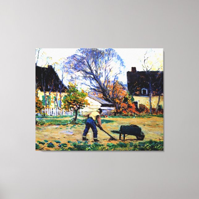 Impressão Em Tela Clarence Gagnon art, Fall Scene, Baie-Santo-Paul, (Frente)