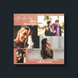 Impressão Em Tela Classe de formando de Colagem de Fotos Lente Rosa<br><div class="desc">Tire as fotos da sua formatura,  seu filho,  ou qualquer evento para lembrar do dia. Tudo pode ser personalizado,  movido ou removido. Glitter Rosa.</div>