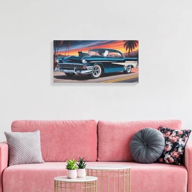 Impressão Em Tela Classic Muscle Car 1956 (Insitu(Sala de estar))
