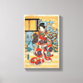 Impressão Em Tela Clássica geisha japonesa vintage  ukiyo-e Utagawa