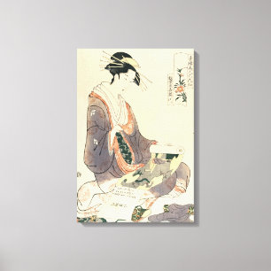 Impressão Em Tela Clássica vintage ukiyo-e geisha japanesa art