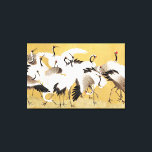 Impressão Em Tela Clássicos ricos em pássaros do Japão<br><div class="desc">Esta imagem é baseada no bando japonês de guindastes (século 18) pintados por Ishida Yutei. Imagem original do dominio público do Instituto de Arte de Minneapolis.</div>