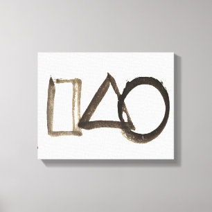 Impressão Em Tela Clássicos Zen - Gibon Sengai - Círculo, Triângulo,