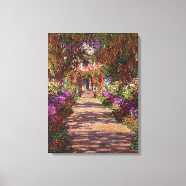 Impressão Em Tela Claude Monet | A Pathway in Monet's Garden (Frente)