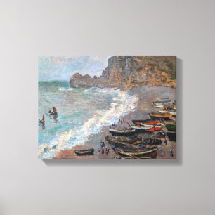 Impressão Em Tela Claude Monet - A Praia em Etretat