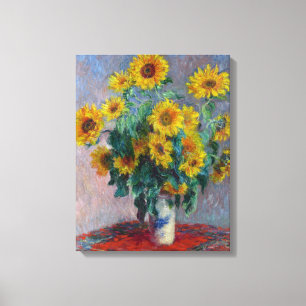 Impressão Em Tela Claude Monet Buquê dos Sunflower