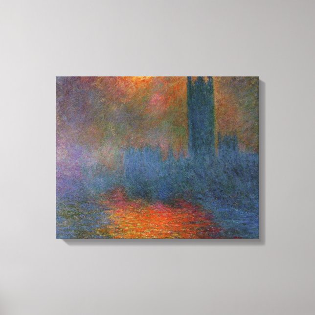 Impressão Em Tela Claude Monet - Câmaras do Parlamento (Frente)