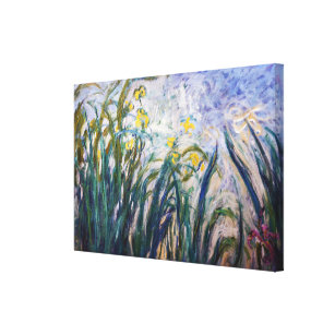 Impressão Em Tela Claude Monet - Irrisões Amarelo e Roxo
