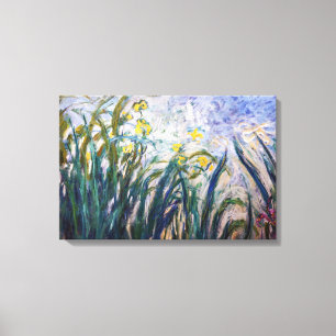 Impressão Em Tela Claude Monet - Irrisões Amarelo e Roxo