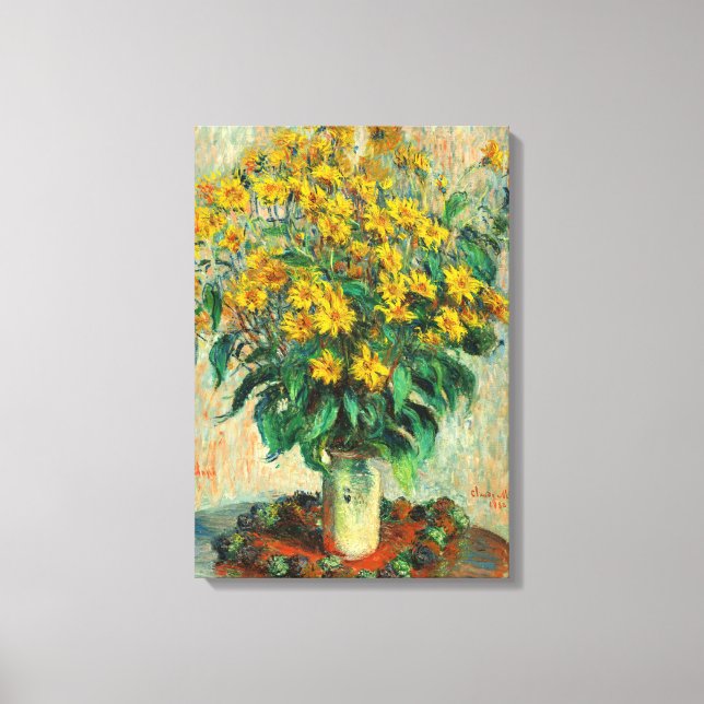 Impressão Em Tela Claude Monet - Jerusalem Artichoke Flowers (Frente)