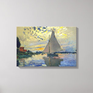 Impressão Em Tela Claude Monet - Navio de vela no Le Petit-Gennevill