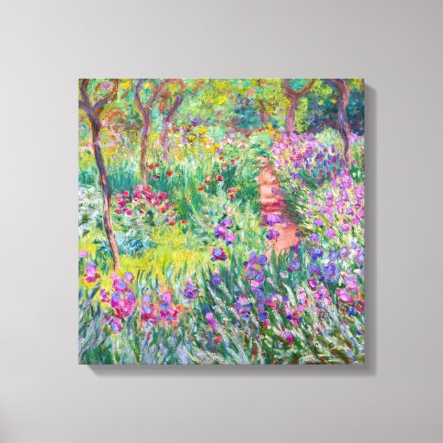 Impressão Em Tela Claude Monet - O Jardim de Íris em Giverny (Frente)