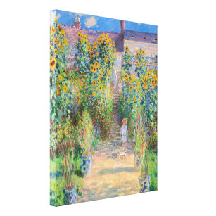 Impressão Em Tela Claude Monet - O Jardim do Artista em Vetheuil