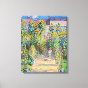 Impressão Em Tela Claude Monet - O Jardim do Artista em Vetheuil