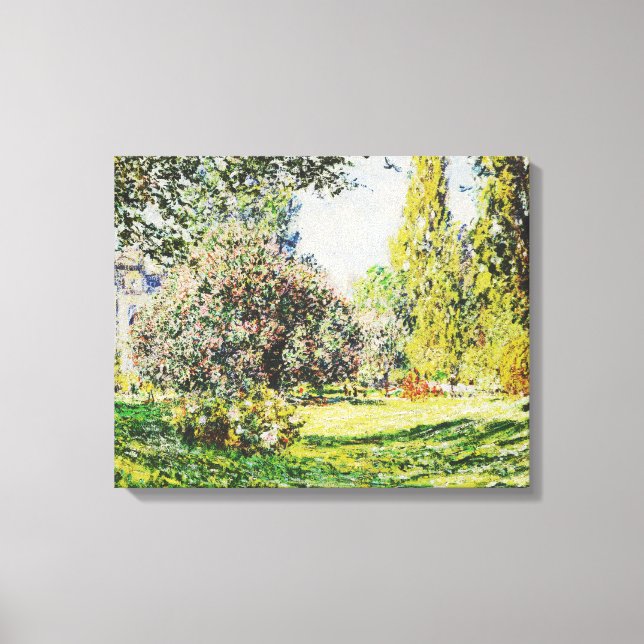 Impressão Em Tela Claude Monet - O Parque Monceau (Frente)