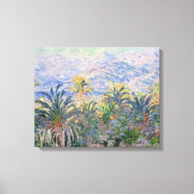 Impressão Em Tela Claude Monet Palm Trees em Bordighera (Frente)