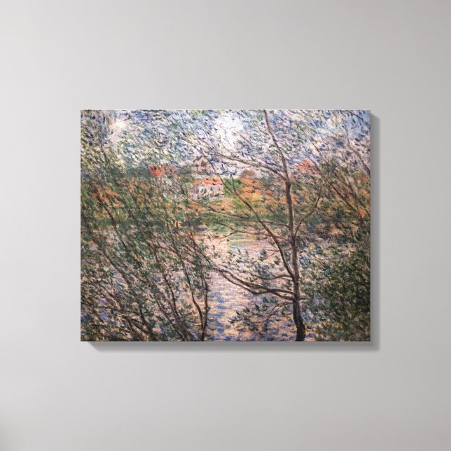 Impressão Em Tela Claude Monet - Primavera através dos ramos (Frente)