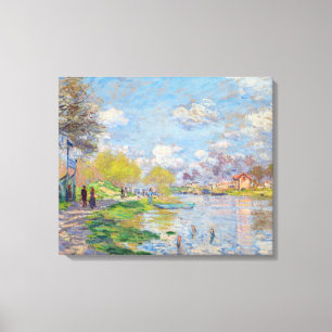 Impressão Em Tela Claude Monet - Primavera junto ao Sena