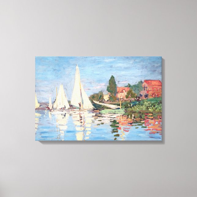 Impressão Em Tela Claude Monet - Regatas em Argenteuil (Frente)