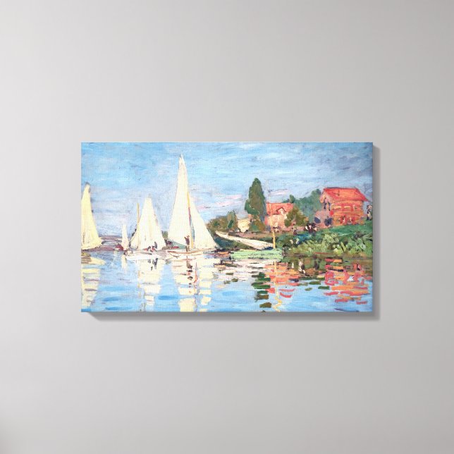 Impressão Em Tela Claude Monet - Regattas em Argenteuil (Frente)