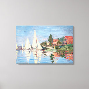 Impressão Em Tela Claude Monet - Regattas em Argenteuil