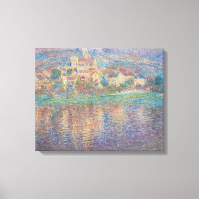 Impressão Em Tela Claude Monet - Vetheuil, Sunset (Frente)