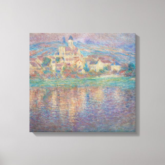 Impressão Em Tela Claude Monet - Vetheuil, Sunset (Frente)