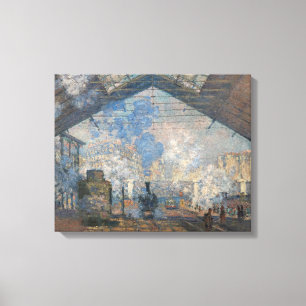 Impressão Em Tela Claude Monet - Vista externa da Estação Saint-Laza