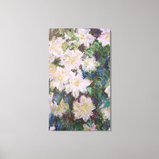 Impressão Em Tela Claude Monet - White Clematis Faux (Frente)