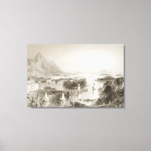 Impressão Em Tela Clew Bay visto de Westport, County Mayo