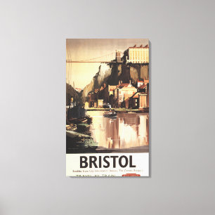 Impressão Em Tela Clifton Suspensão Bridge e Boats