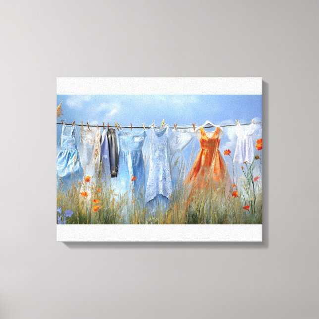 Impressão Em Tela Clothesline In Bloom (Frente)
