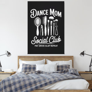Impressão Em Tela Clube Social de Mãe de Dança Mamãe