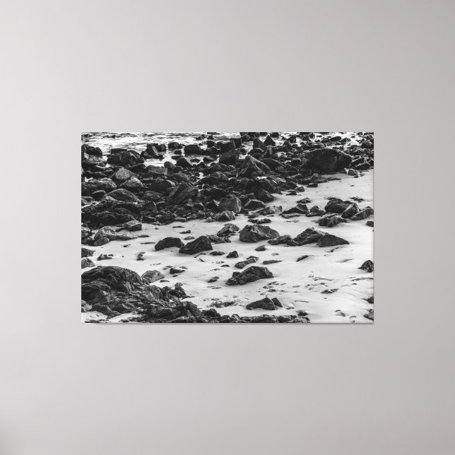 Impressão Em Tela Coastal Monochrome (Frente)