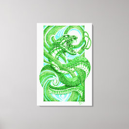 Impressão Em Tela Cobra Dotwork Hebi